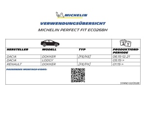 Set stergatoare MICHELIN Perfect Fit 550400mm 290mm pentru Dacia si Renault - Img 2