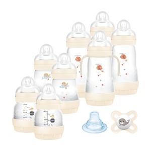 Set Sticle Anti-Colici MAM Easy Start, 8 Sticle (130, 160, 260ml), Culoare Bej