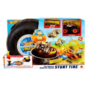 Set Stunt pentru Masini Hot Wheels GVK48, Arena cu Rampa, 1 Masina 164 si 1 Monster Truck - Img 8