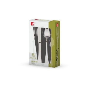 Set Tacamuri 16 Piese din Otel Inoxidabil - 4 Cutite, 4 Furculite, 4 Linguri, 4 Lingurite, Finisaj Elegant - Img 2