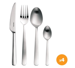 Set tacamuri Fiskars, 16 bucati, otel de calitate, argintiu/mat, forma functionala, 1002958 - Img 8