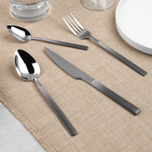 Set tacamuri Salter Ombre 16 piese inox negru-argintiu design modern - Img 3