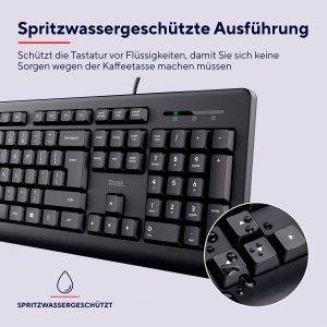 Set Tastatura si Maus Trust Taro, QWERTZ, Plug-and-Play, Spritzwassergeschutzt - Img 4