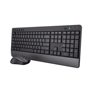 Set Tastatura si Maus Wireless Trust Trezo, QWERTY, 85 Materiale Reciclate