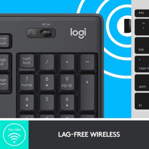 Set Tastatura si Mouse Logitech MK295, Wireless, SilentTouch, QWERTY, Negru - Img 3