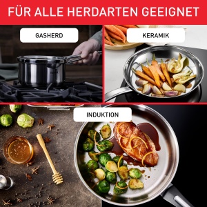 Set Tefal Duetto pe tigaie 3 buc 202428 cm acoperire antiaderenta ceramica Go Ceram termosemnal maner nituit potrivit pentru toate tipurile de sobe ot - Img 7