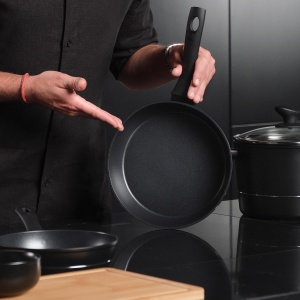 Set tigai Florina DELUX 2 piese Aluminiu Negru Antiaderent Compatibil Inductie - Img 7