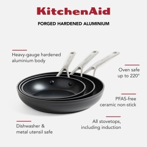 Set Tigai Kitchenaid din Aluminiu Forjat, 202428 cm, Negru - Img 7