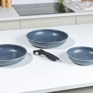 Set tigai Russell Hobbs Nightfall Stone, 20, 24 si 28 cm, antiaderente, cu maner detasabil - Img 7