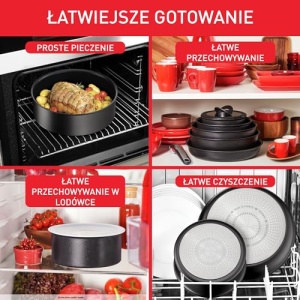 Set tigai si oale Tefal Ingenio Unlimited 8 piese Negru Antiaderent Inductie - Img 4