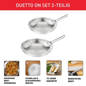 Set tigai Tefal Duetto On B866S234 2428 cm otel inoxidabil pentru toate tipurile de plite - Img 2