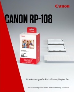 Set Tinte si Fotopapier Canon RP-108 pentru Imprimante Selphy, 2 Cartuse si 108 Foi 100x148mm - Img 2