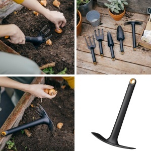 Set unelte gradinarit Fiskars 4 piese, Xact Unkrautstecher, Solid Kombihacke, Solid Blumenkelle, Solid Bypass-Gartenschere P121 - Img 5