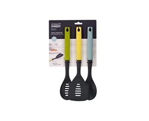 Set ustensile de bucatarie Joseph Joseph Duo 3 piese cu suport integrat ideal pentru vase antiaderente Opal - Img 2