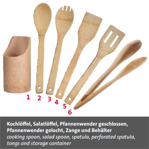 Set ustensile de bucatarie Westmark 6 piese Bambus Antiaderent Eco-Friendly - Img 3