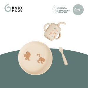 Set vase pentru bebelusi Babymoov Little Roar 3 piese BPA-free 9 luni silicon rezistent - Img 3