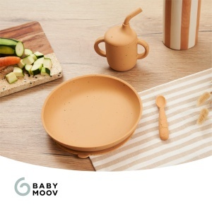 Set vesela pentru bebelusi Babymoov Little Arty silicon 3 piese BPA free - Img 8