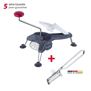 Set Westmark Gemuseschneider Schnitzel Mouli si Sparschaler Famos Inox AntrazitArgintiuRosu - Img 2