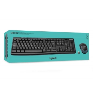 Set wireless Logitech MK270 - Tastatura si mouse, 2.4 GHz, 10 m