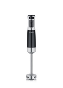 SEVERIN Blender de mana pentru piure si tocare blender cu reglare continua a vitezei blender detasabil 600 W negru otel inoxidabil periat SM 3771