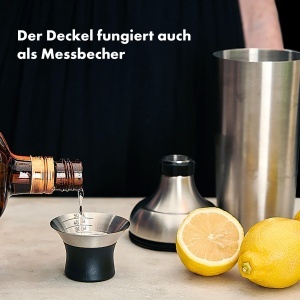 Shaker Cocktail OXO din Otel Inoxidabil, 500ml, Cu Capac de Masurare - Img 4