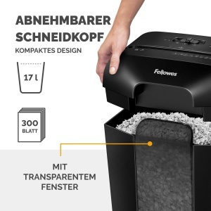 Shredder Fellowes LX41, 8 foi, 4x12 mm, negru - Img 6