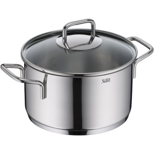 Silit Extra Cook Oala 20 cm Crominox Inox Capac Sticla Inductie