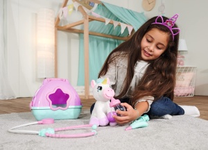 Simba Doktorkoffer cu Plusch Einhorn 20cm Set Joc Interactiv Copii 3 - Img 6