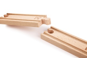 Sine de lemn Hape set extensie 4 piese compatibil cu sisteme de trenulete din lemn - Img 5