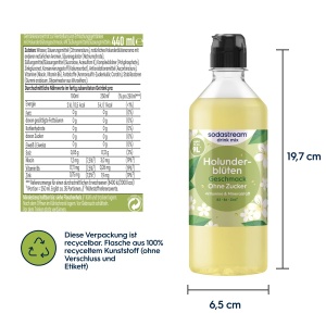 Sirop pentru bauturi SodaStream Holunderblute fara zahar, 4 x 440 ml - Img 5
