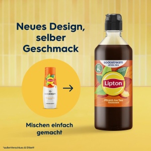 Sirop pentru bauturi Sodastream Lipton Ice Tea Piersici, 4 x 440 ml - Img 3