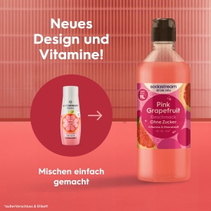 Sirop pentru bauturi SodaStream Pink Grapefruit, 4 x 440 ml, fara zahar - Img 4