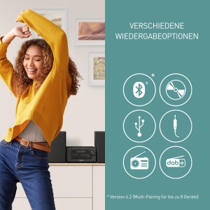 Sistem audio compact Panasonic SC-PM704EG-K, 80W, Bluetooth, negru - Img 3