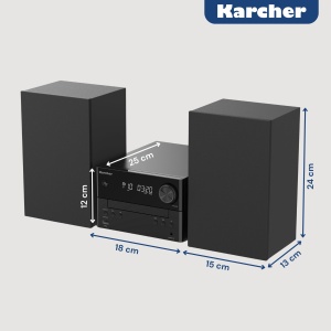 Sistem audio Karcher MC 6475D cu CD, Bluetooth, DAB, 20W RMS - Img 3