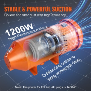 Sistem de colectare praf VEVOR DC15 1450W capacitate 18 gal compatibil universal - Img 3