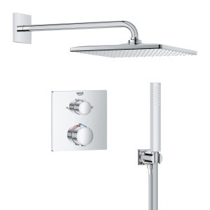 Sistem de dus incorporabil GROHE Precision 310, 31cm, cu termostat, crom