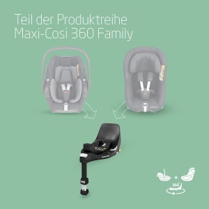 Sistem de scaune auto Maxi-Cosi FamilyFix 360, ISOFIX, rotire 360, pentru 0-4 ani, Negru - Img 8