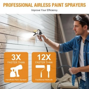 Sistem profesional de vopsire MAXXT Airless 1300W cu presiune reglabila si accesorii - Img 5
