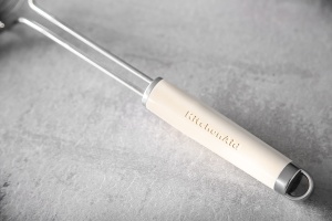 Sita de bucatarie KitchenAid din otel inoxidabil, Almond Creme, maner ergonomic - Img 4