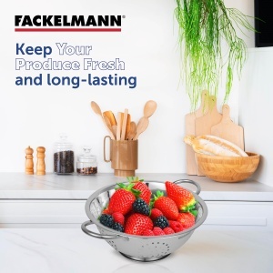 Sita din inox Fackelmann, 30 x 10 x 24 cm, cu manere, argintie - Img 2