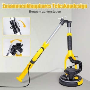 Slefuitor de perete HYCHIKA 750W cu maner telescopic si absorbtie de praf - Img 3