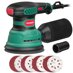Slefuitor orbital HYCHIKA 300W 125mm 6 viteze cu 16 discuri abrazive