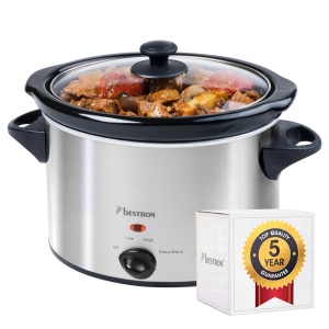 Slow Cooker Bestron ASC350 3.5L, 180W, argintiu