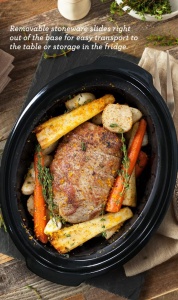 Slow Cooker Elite Gourmet MST-900RXT, 8L, 300W, Culoare Metallic-Rot - Img 3