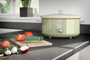 Slow Cooker Swan Retro SF17031GNEU, 6.5L, 320W, Verde, Design Vintage - Img 3