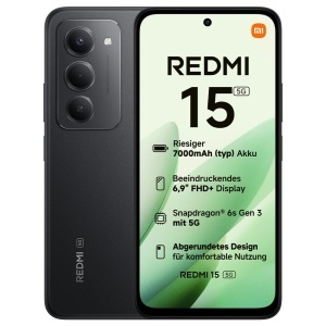 Smartphone Xiaomi Redmi 15 5G, 8GB RAM, 256GB, 50MP, Negru