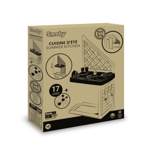 Smoby Life - Accesorii bucatarie de vara - Bucatarie de joaca in aer liber pentru copii cu gratar, chiuveta si accesorii - Potrivit pentru Neo Jura Lodge si alte case - Rezistent la UV si fabricat din plastic reciclat, de la 2 ani - Img 7