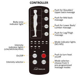 Snailax Massagematte Vibrationsmassage si Functie de Incalzire Design Pliabil - Img 6