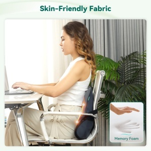 Snailax Perna Lombara cu Masaj si Incalzire Memory Foam 8 Capete Shiatsu 3 Intensitati - Img 5