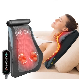 Snailax Shiatsu Nackenmassagegerat 3D Knet-Massagekissen cu incalzire si vibratii